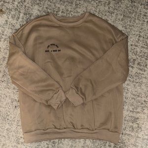 Tan shorts sweat set from Shein. Size L, runs smaller though.